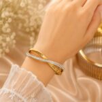 Elegant Gold Roman Numeral Crystal Bracelet