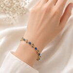 Elegant Blue Sapphire Vine Bracelet
