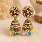 Multicolor Designer Jhumka Earrings