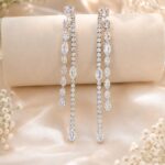 Elegant Long Zircon Crystal Drop Earrings