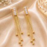 Elegant Gold Chain Tassel Earrings