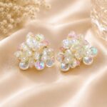 Pastel Pearl Floral Stud Earrings