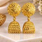 Elegant Gold Square Jhumka Earrings