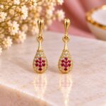 Ruby Crystal Teardrop Earrings