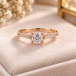 Classic Rose Gold Solitaire Diamond Ring