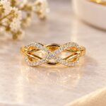 Elegant Infinity Twist Gold Ring
