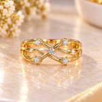 Elegant Infinity Diamond Rose Gold Ring