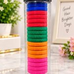 Multicolor Fabric Hair Ties – 5 Color Combo Set ✨