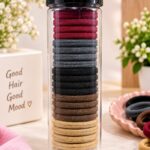 Hair Rubber Bands Set with Storage Jar – Soft, Stretchable & Durable Hair Ties