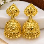 Elegant Gold Designer Jhumka Earrings ✨