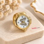 Gold Butterfly Ring Watch – Elegant Roman Dial Fashion Jewellery