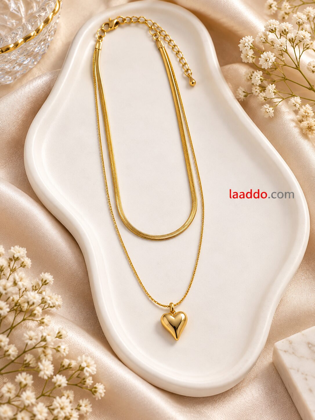 2026/09/1001791108.jpg SEO-Friendly Title:
Stainless Steel Anti-Tarnish Layered Heart Pendant Necklace | Korean Trendy Jewellery - Image 1