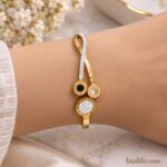Premium Gold-Tone Roman Numeral Crystal Crossover Bracelet – Elegant Women’s Fashion Bracelet