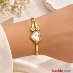 Premium Heart Charm Bracelet | Elegant Gold-Plated Anti-Tarnish Bracelet