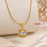 Elegant Korean Style Gold Plated Crystal Pendant Necklace