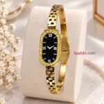 Elegant Gold & Black Roman Dial Bracelet Watch | Premium Korean Style