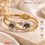 Premium Tree of Life CZ Bracelet | Anti-Tarnish Stainless Steel | Korean Design