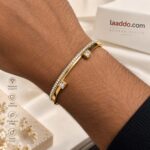 Men’s Gold-Tone CZ Bracelet | Anti-Tarnish Stainless Steel | Korean Design