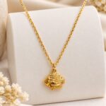 Gold Fish Pendant Stainless Steel Anti-Tarnish Necklace | Korean Style Jewellery