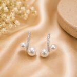 Elegant Pearl & Crystal Drop Earrings