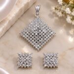 Elegant Diamond Pendant & Earring Set ✨