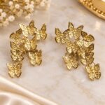 Elegant Golden Butterfly Cascade Earrings