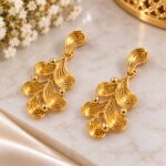 Elegant Golden Filigree Drop Earrings