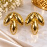 Elegant Golden Leaf Drop Earrings