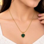 Elegant Emerald Heart Necklace