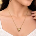 Minimal V-Shaped Gold Necklace