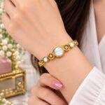 Elegant Gold Pearl & Crystal Bracelet