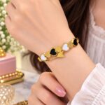 Elegant Gold Heart Charm Bracelet