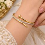 Elegant Gold Nail Bangle ✨