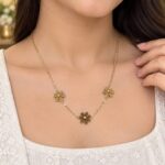 Elegant Floral Gold Necklace