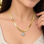 Elegant Gold Heart Pendant Necklace