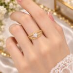 Elegant Heart-Cut rose Gold Ring ✨