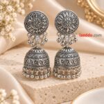 Oxidized Silver Jhumka Earrings – Traditional Ethnic Designer Jhumki | Festive & Wedding Wear