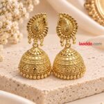 Premium Gold Plated Designer Jhumka Earrings – Traditional Ethnic Jhumki | Wedding & Festive Wear