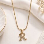 R Letter CZ Anti-Tarnish Necklace | Korean Premium Jewellery