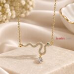 Elegant Snake Pendant Necklace with Crystal Detailing | Anti-Tarnish Jewellery