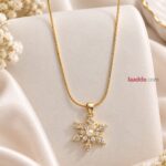 Elegant Snowflake Pendant Necklace | Anti-Tarnish Crystal Jewellery