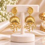 Elegant Gold Shell Drop Earrings | Sea-Inspired Korean Style Statement Jewellery