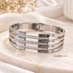 Premium Stainless Steel Anti-Tarnish Crystal Cuff Bracelet