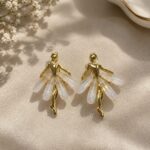 ✨ Elegant Ballerina Earrings | Premium Gold Finish ✨