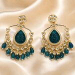 KUNDAN PEACOCK COLOR EARRINGS - Image 2
