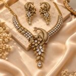 CZ Zirconia Vantara-Inspired Peacock AD Necklace Set - Image 4