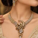 CZ Zirconia Vantara-Inspired Peacock AD Necklace Set