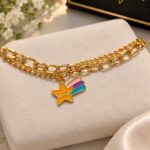 “Golden Star Charm Necklace – Elegant Fashion Jewelry” ✨