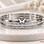 Silver Butterfly Crystal Studded Bracelet | Elegant Women’s Bracelet
