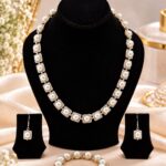 Elegant Pearl Necklace Set with Matching Earrings & Bracelet